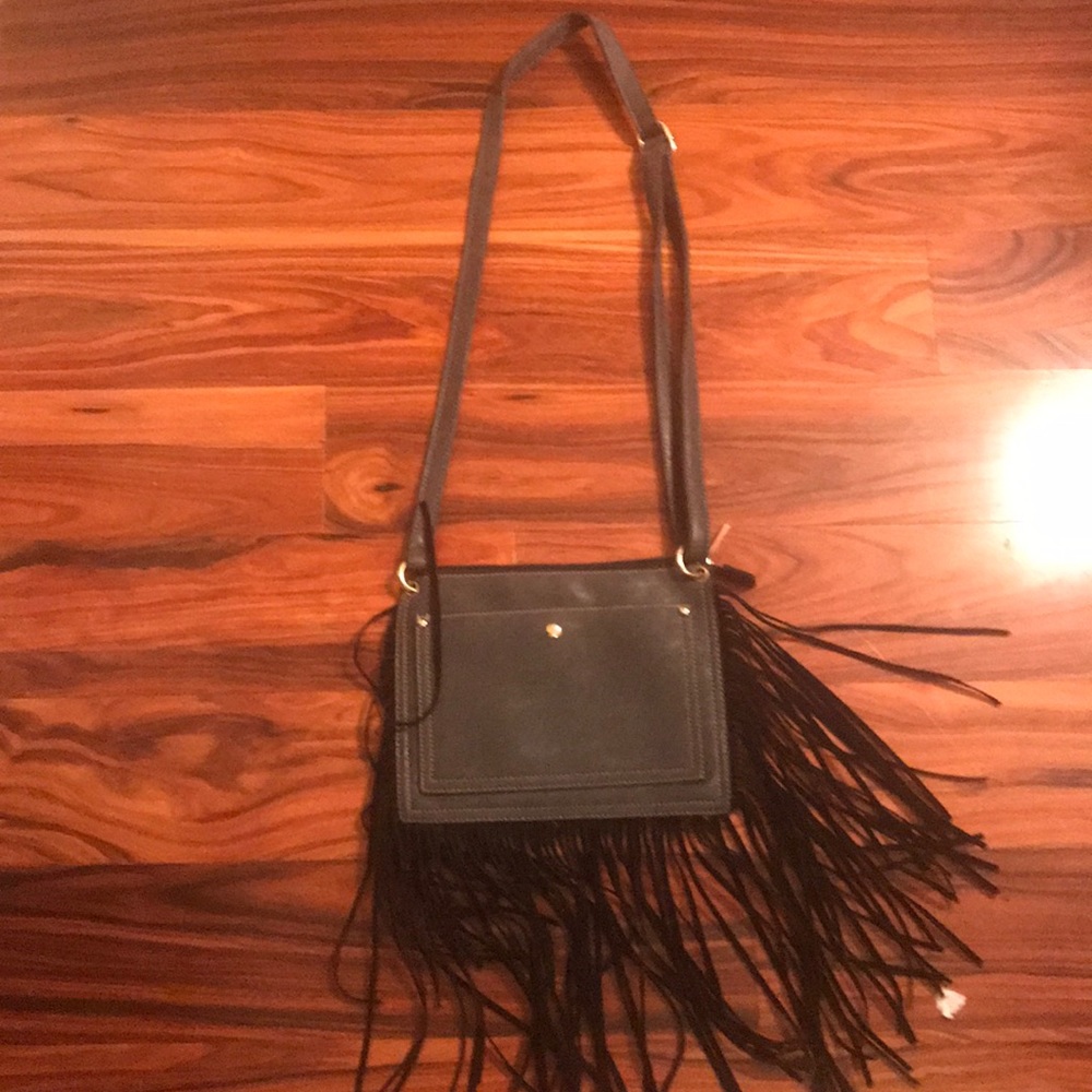 Black fringe purse